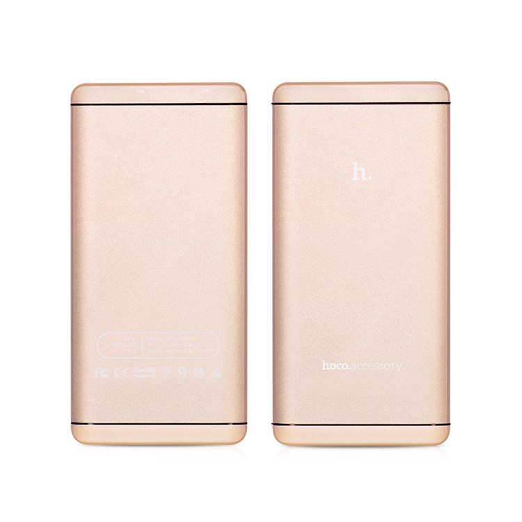 HOCO UPB03 Dual USB 12000mAh Power Bank for iPhone iPad Samsung Pokemon Game - Gold Color-1