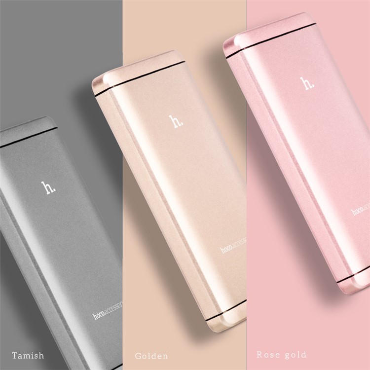 HOCO UPB03 Dual USB 12000mAh Power Bank for iPhone iPad Samsung Pokemon Game - Gold Color-2