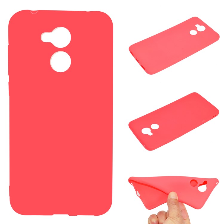 Soft Matte TPU Back Casing for Huawei Honor 6A/Honor 5C pro - Red-1