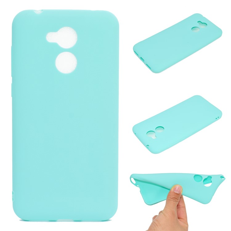 Soft Matte TPU Mobile Phone Case for Huawei Honor 6A/Honor 5C pro - Cyan-1