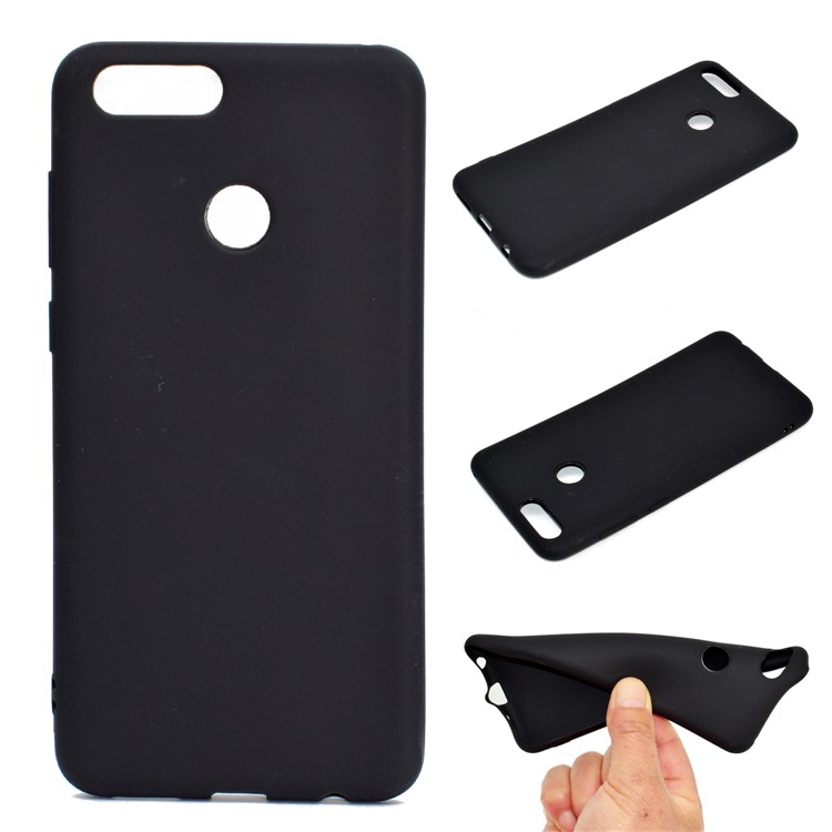 Soft Matte TPU Back Case for Huawei Honor 7X - Black-1