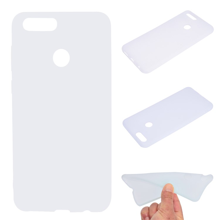 Soft Matte TPU Back Cover for Huawei Honor 7X - White-1