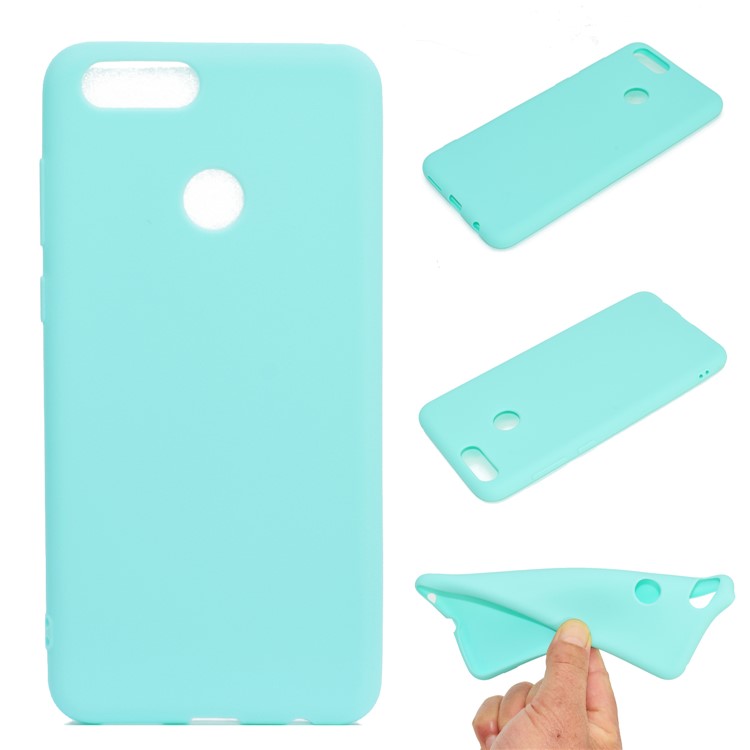 Soft Matte TPU Mobile Phone Case for Huawei Honor 7X - Cyan-1