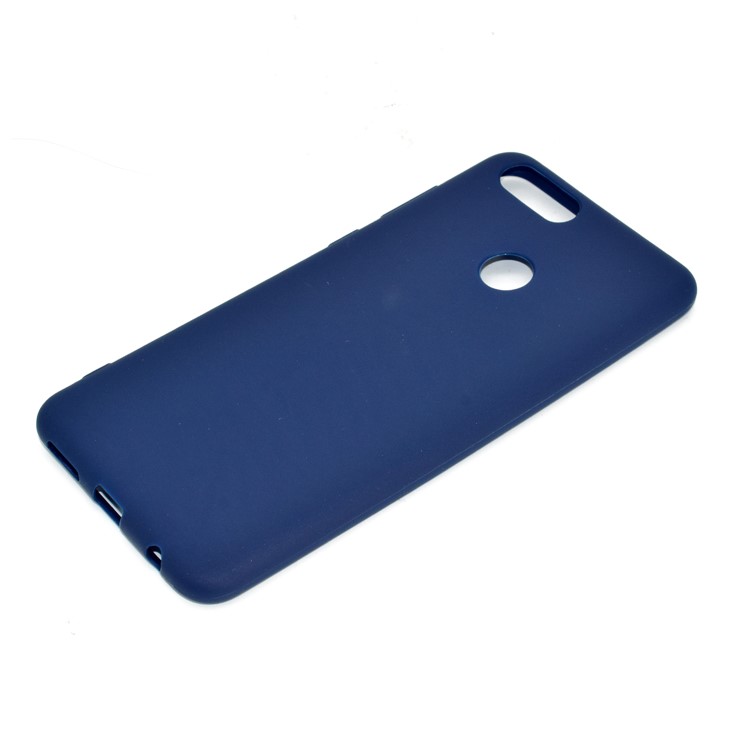Soft Frosted TPU Cell Phone Case for Huawei Honor 7X - Dark Blue-3