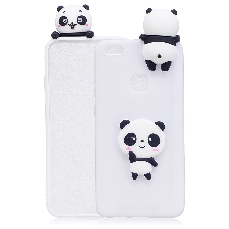 3D Cute Doll Pattern Printing TPU Shell Case for Huawei P10 Lite - White / Lovely Panda-1