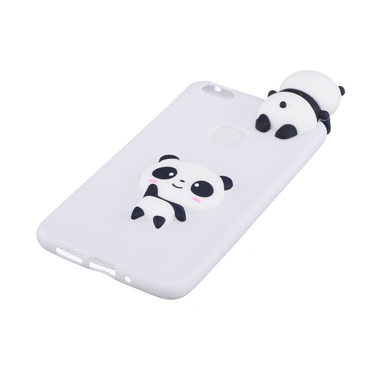3D Cute Doll Pattern Printing TPU Shell Case for Huawei P10 Lite - White / Lovely Panda-2