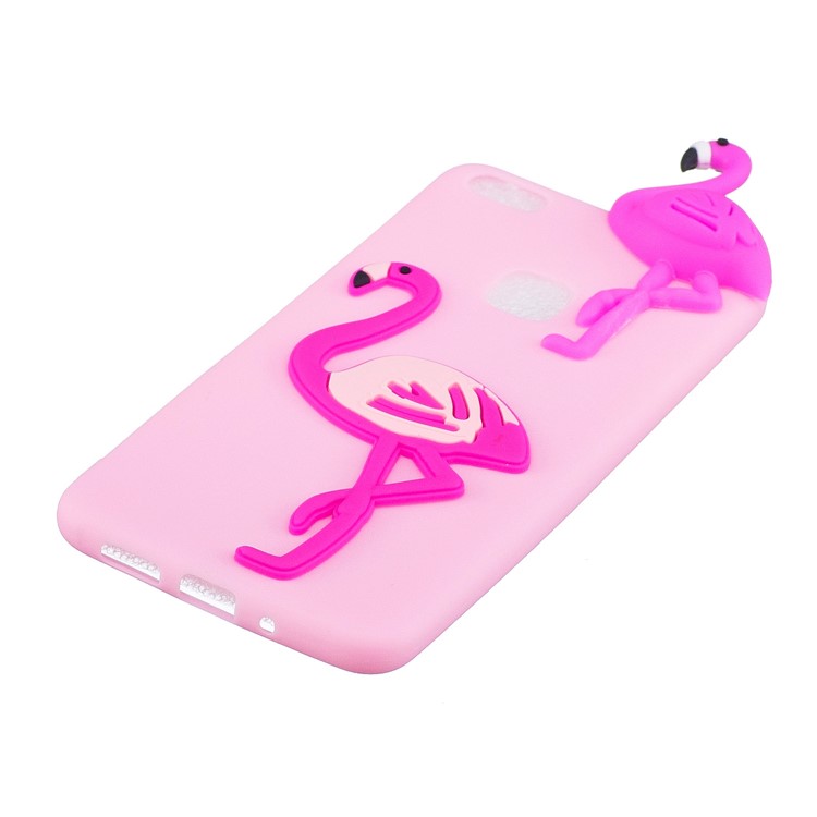 3D Cute Cartoon Pattern Printing TPU Back Case for Huawei P10 Lite - Flamingo-2