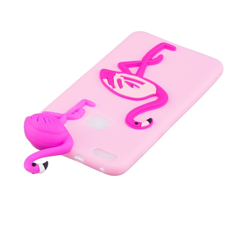 3D Cute Cartoon Pattern Printing TPU Back Case for Huawei P10 Lite - Flamingo-3