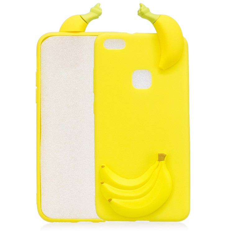 3D Fruit Pattern Printing TPU Phone Shell Case for Huawei P10 Lite - Banana-1