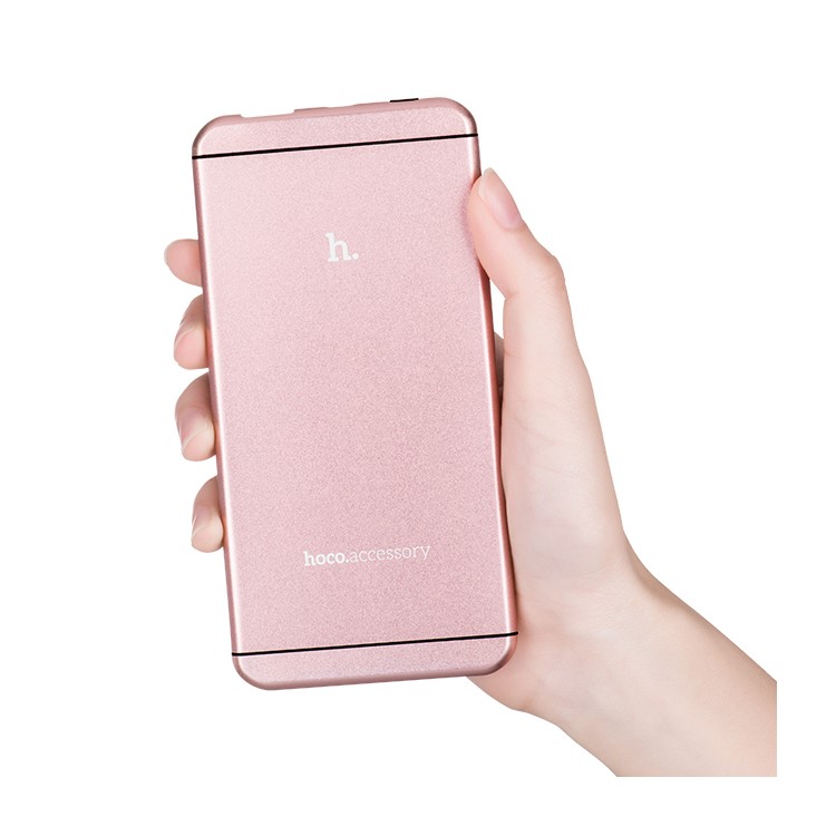 HOCO UPB03 6000mAh 2.1A Power Bank for iPhone iPad Samsung - Rose Gold Color-2