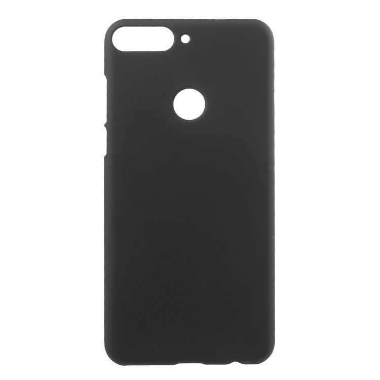 Rubberized Plastic Hard Back Case for Huawei Honor 7C / Enjoy 8 - Black-1