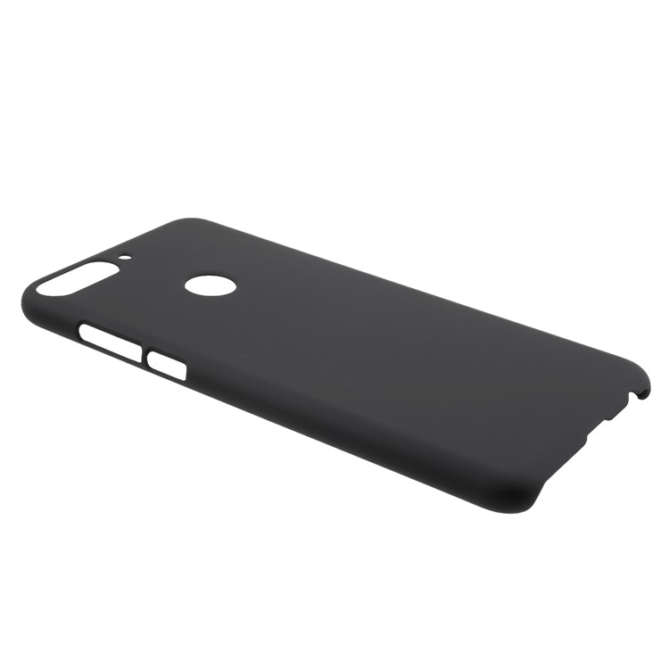 Rubberized Plastic Hard Back Case for Huawei Honor 7C / Enjoy 8 - Black-3