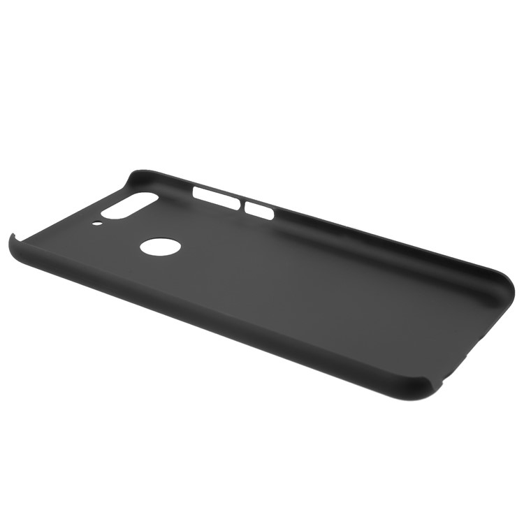 Rubberized Plastic Hard Back Case for Huawei Honor 7C / Enjoy 8 - Black-4