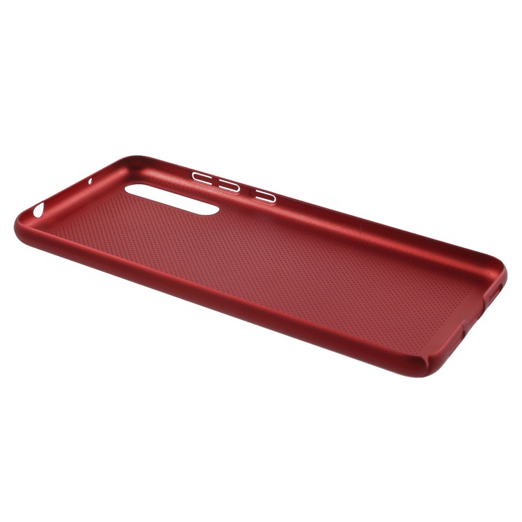 Hollow Mesh Rubberized PC Protection Case for Huawei P20 Pro - Red-3