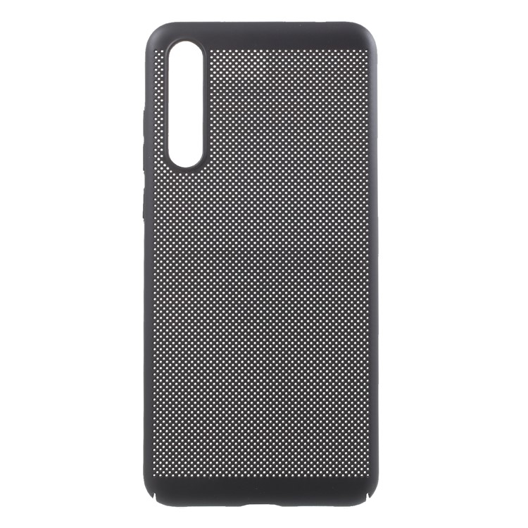 Hollow Mesh Rubberized Plastic Phone Case for Huawei P20 Pro - Black-1