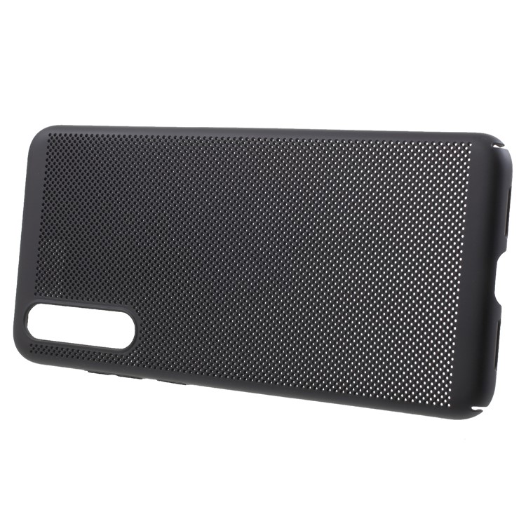 Hollow Mesh Rubberized Plastic Phone Case for Huawei P20 Pro - Black-2