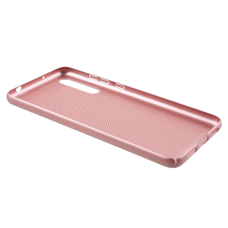 Hollow Mesh Rubberized PC Phone Back Cover for Huawei P20 Pro - Rose Gold-3