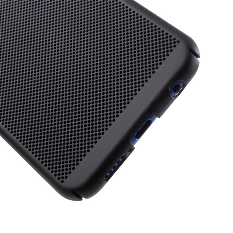 Hollow Mesh Rubberized PC Phone Casing for Huawei P20 Lite / Nova 3e - Black-4
