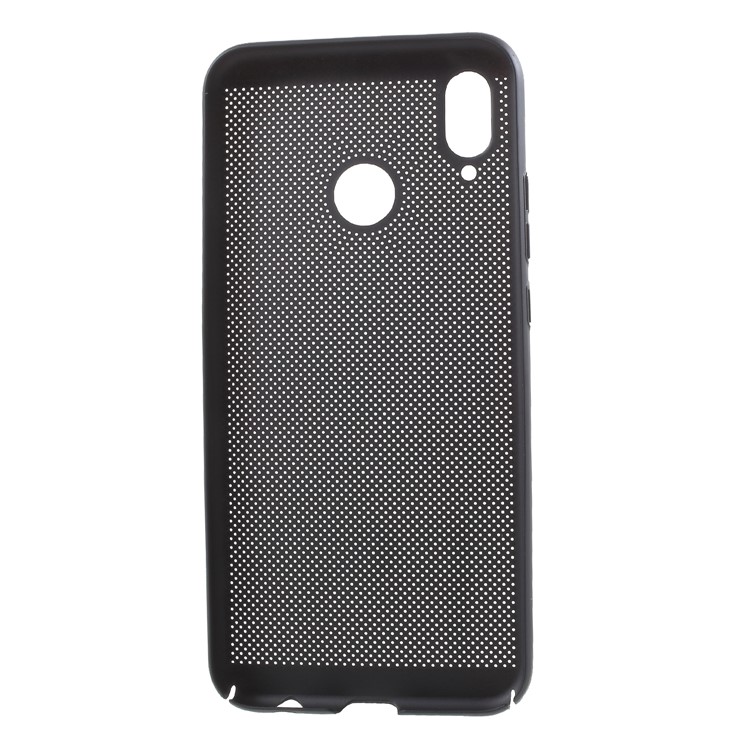 Hollow Mesh Rubberized PC Phone Casing for Huawei P20 Lite / Nova 3e - Black-6