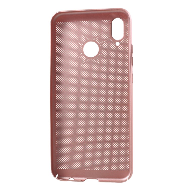 Hollow Mesh Rubberized PC Phone Cover for Huawei P20 Lite / Nova 3e - Rose Gold-5