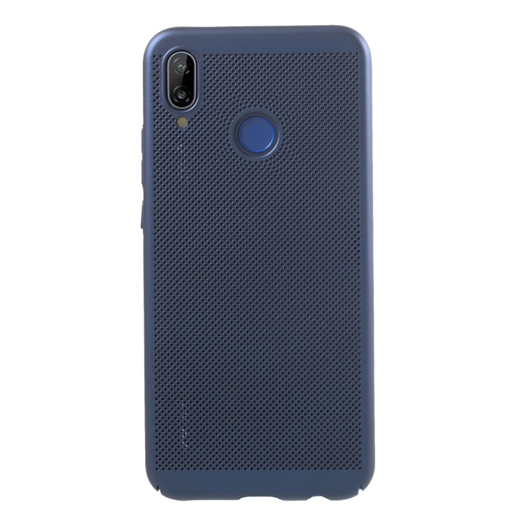 Hollow Mesh Rubberized PC Phone Case Cover for Huawei P20 Lite / Nova 3e - Blue-1
