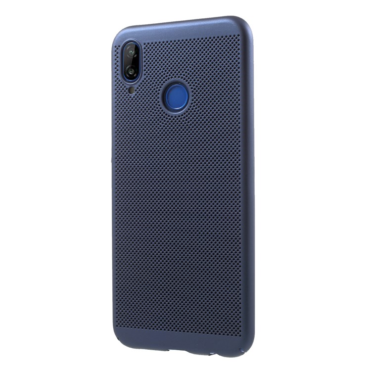 Hollow Mesh Rubberized PC Phone Case Cover for Huawei P20 Lite / Nova 3e - Blue-3