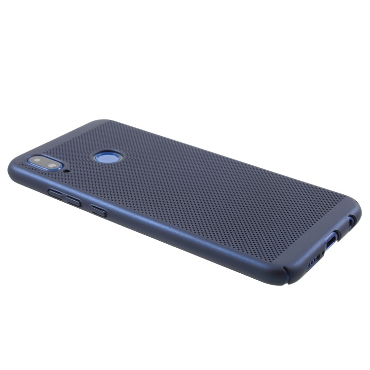 Hollow Mesh Rubberized PC Phone Case Cover for Huawei P20 Lite / Nova 3e - Blue-4