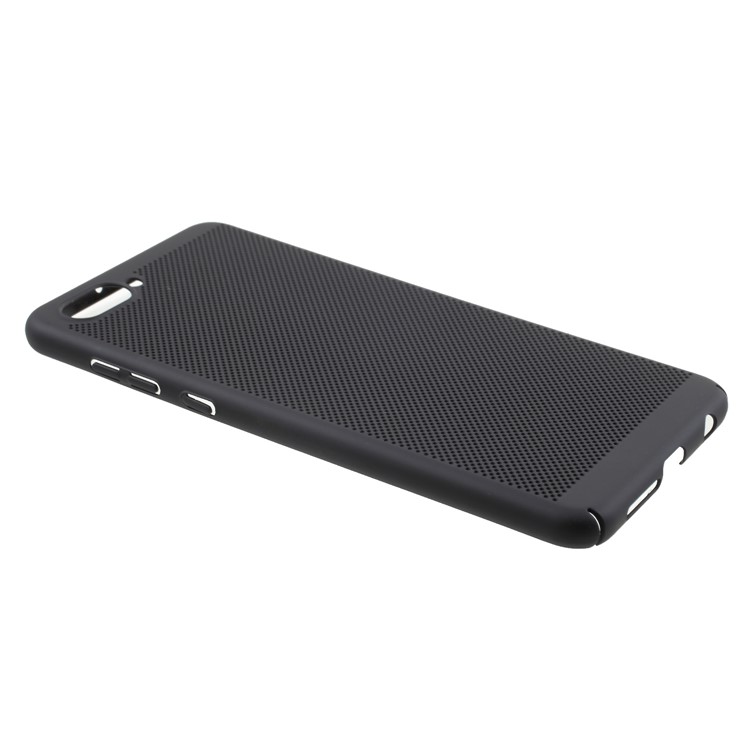 Hollow Mesh Rubberized PC Phone Case for Huawei nova 2s - Black-3