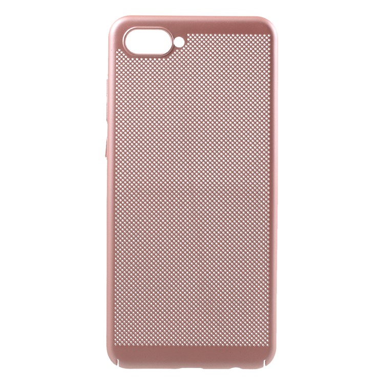 Hollow Mesh Rubberized PC Hard Casing for Huawei nova 2s - Rose Gold-1