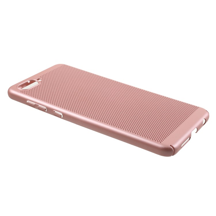 Hollow Mesh Rubberized PC Hard Casing for Huawei nova 2s - Rose Gold-2