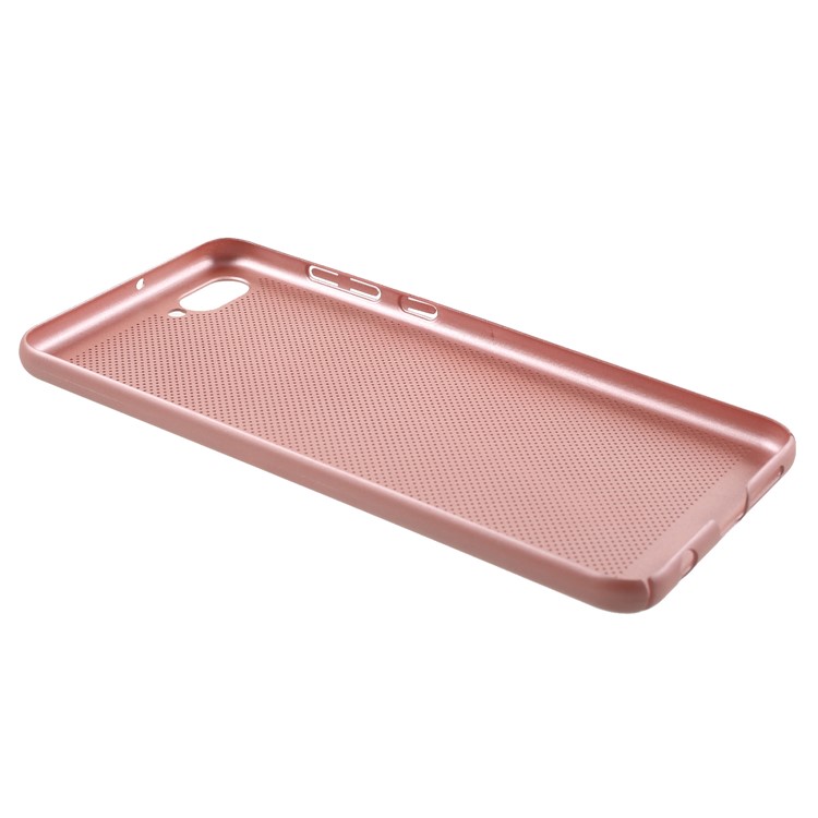 Hollow Mesh Rubberized PC Hard Casing for Huawei nova 2s - Rose Gold-3
