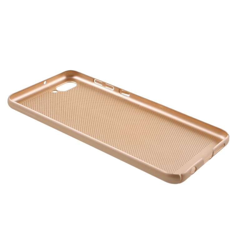 Hollow Mesh Rubberized PC Protective Phone Cover for Huawei nova 2s - Gold-3