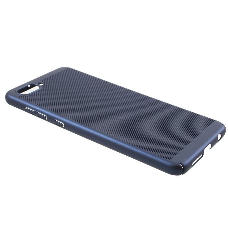 For Huawei nova 2s Rubberized Hollow Mesh Plastic Case Accessory - Blue-2