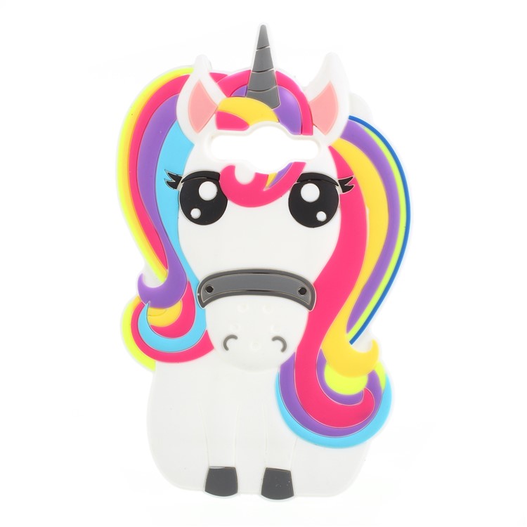 Lovely 3D Unicorn Silicone Back Phone Case for Huawei Y3 (2017)-1