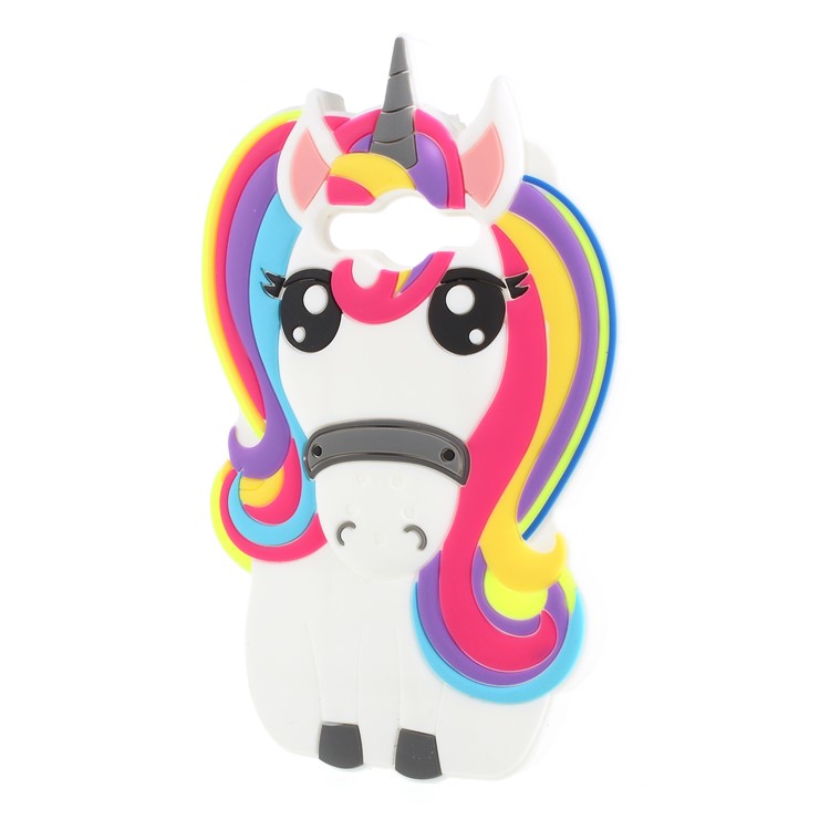 Lovely 3D Unicorn Silicone Back Phone Case for Huawei Y3 (2017)-2