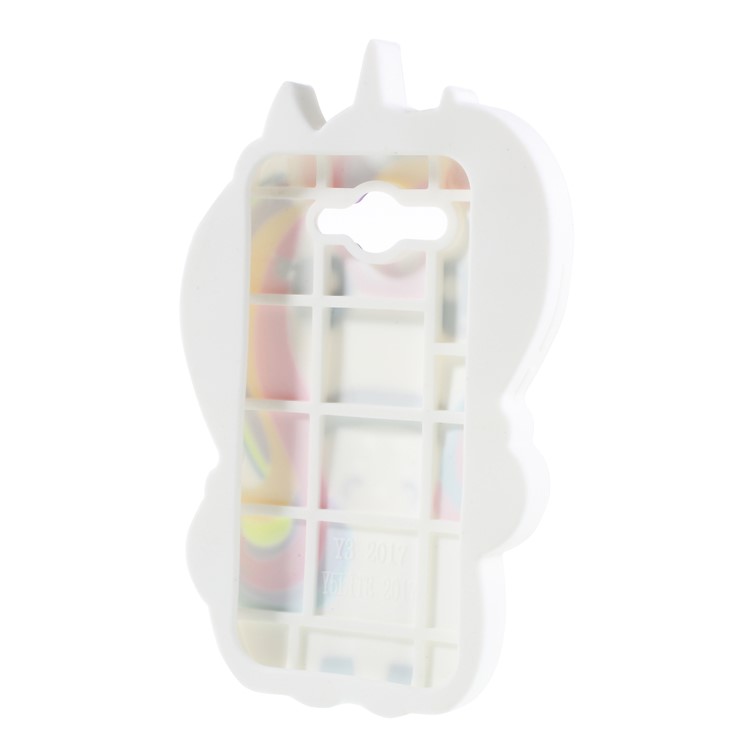 Lovely 3D Unicorn Silicone Back Phone Case for Huawei Y3 (2017)-3