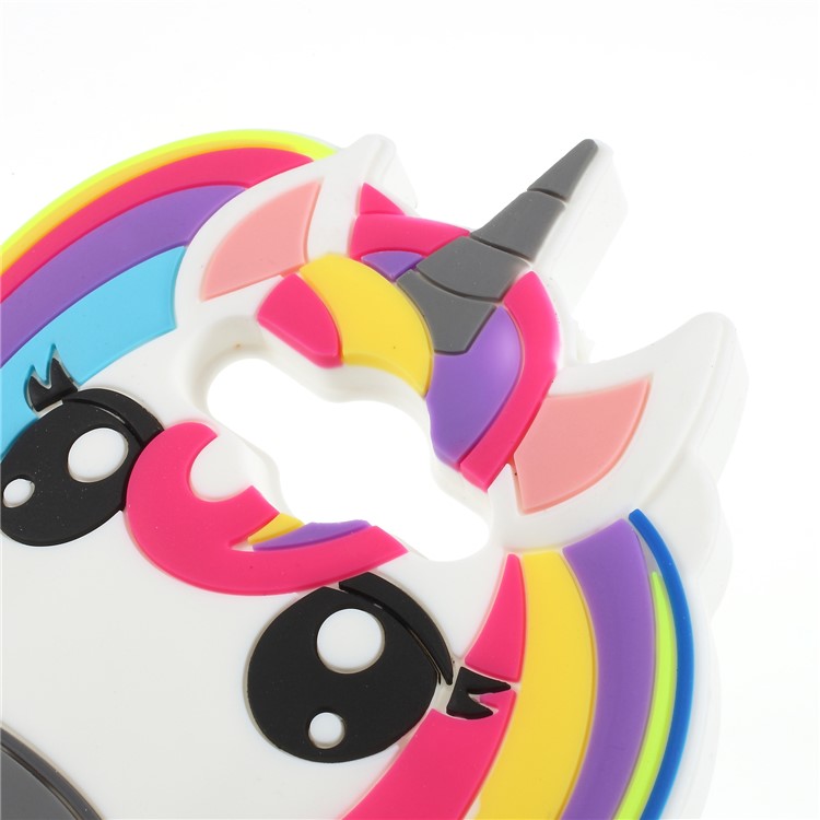 Lovely 3D Unicorn Silicone Back Phone Case for Huawei Y3 (2017)-4