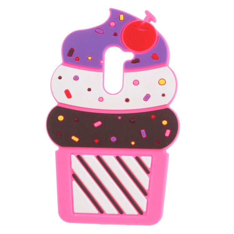 3D Cherry Ice Cream Silicone Mobile Case for Huawei Honor 6x (2016)/Mate 9 Lite/GR5 (2017) - Rose-1
