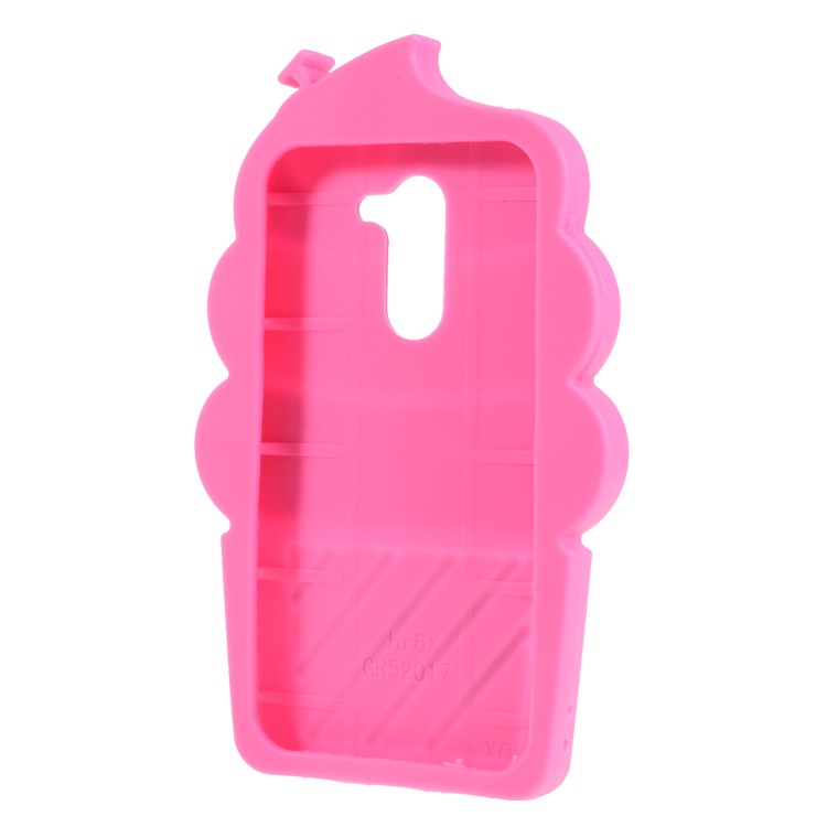 3D Cherry Ice Cream Silicone Mobile Case for Huawei Honor 6x (2016)/Mate 9 Lite/GR5 (2017) - Rose-3