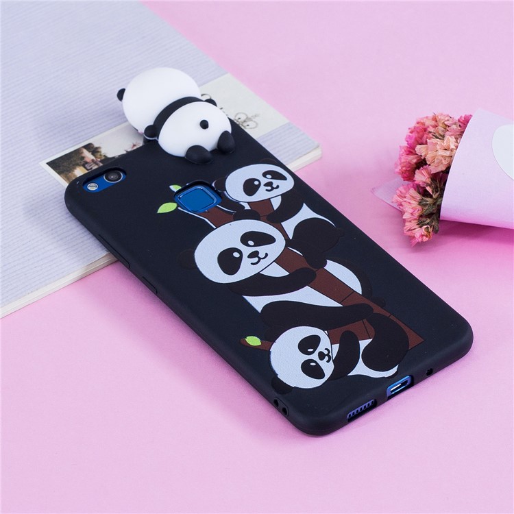 3D Cute Doll Pattern Printing TPU Protection Case for Huawei P10 Lite - Lovely Pandas-8
