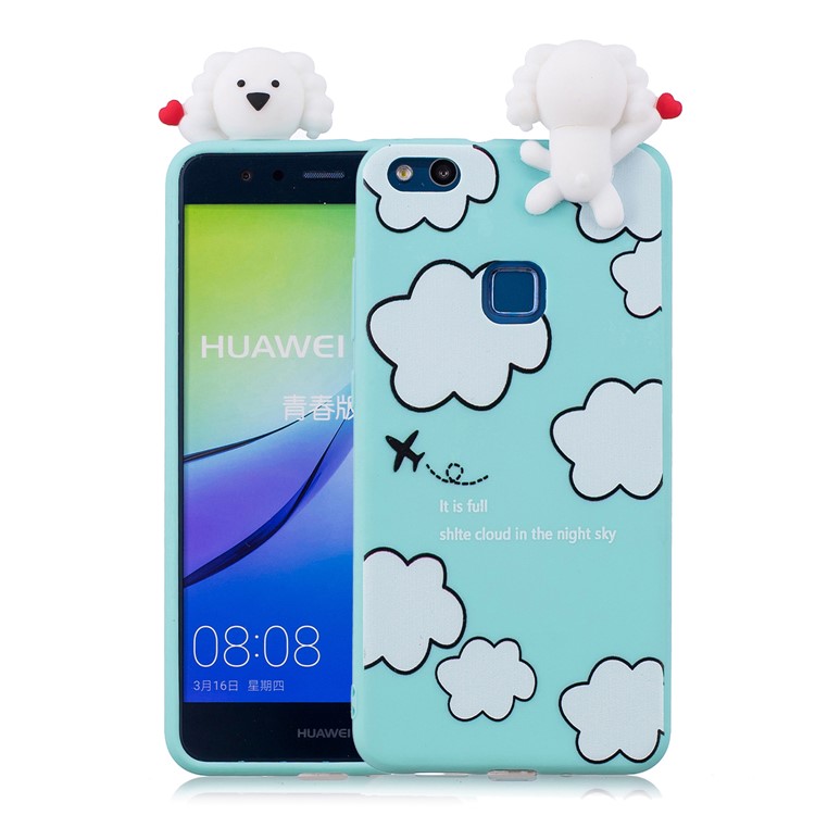 3D Cute Doll Pattern Printing TPU Case Back Shell for Huawei P10 Lite - Cloud Pattern-1