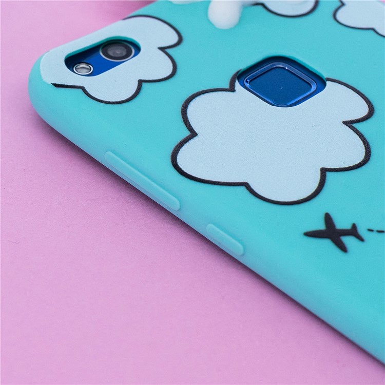 3D Cute Doll Pattern Printing TPU Case Back Shell for Huawei P10 Lite - Cloud Pattern-10