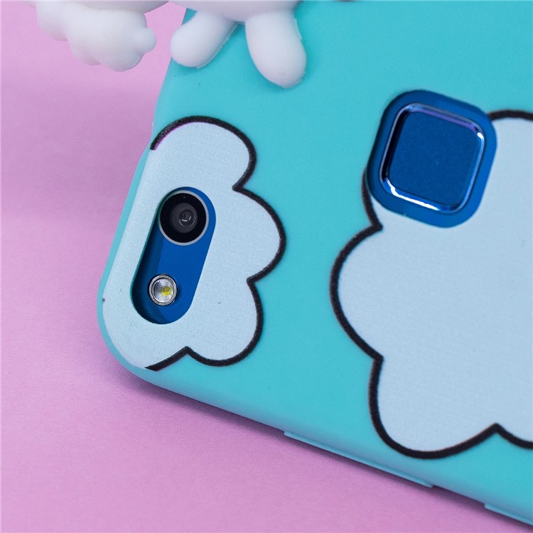 3D Cute Doll Pattern Printing TPU Case Back Shell for Huawei P10 Lite - Cloud Pattern-12