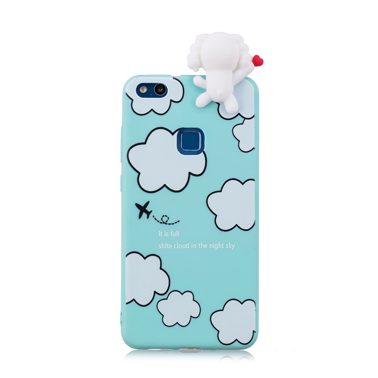 3D Cute Doll Pattern Printing TPU Case Back Shell for Huawei P10 Lite - Cloud Pattern-2
