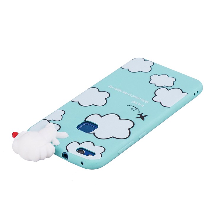 3D Cute Doll Pattern Printing TPU Case Back Shell for Huawei P10 Lite - Cloud Pattern-5