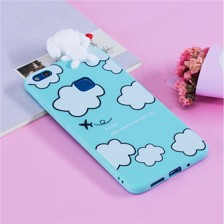 3D Cute Doll Pattern Printing TPU Case Back Shell for Huawei P10 Lite - Cloud Pattern-8