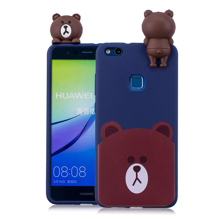 3D Cute Doll Pattern Printing TPU Case Accessory for Huawei P10 Lite - Bear-1