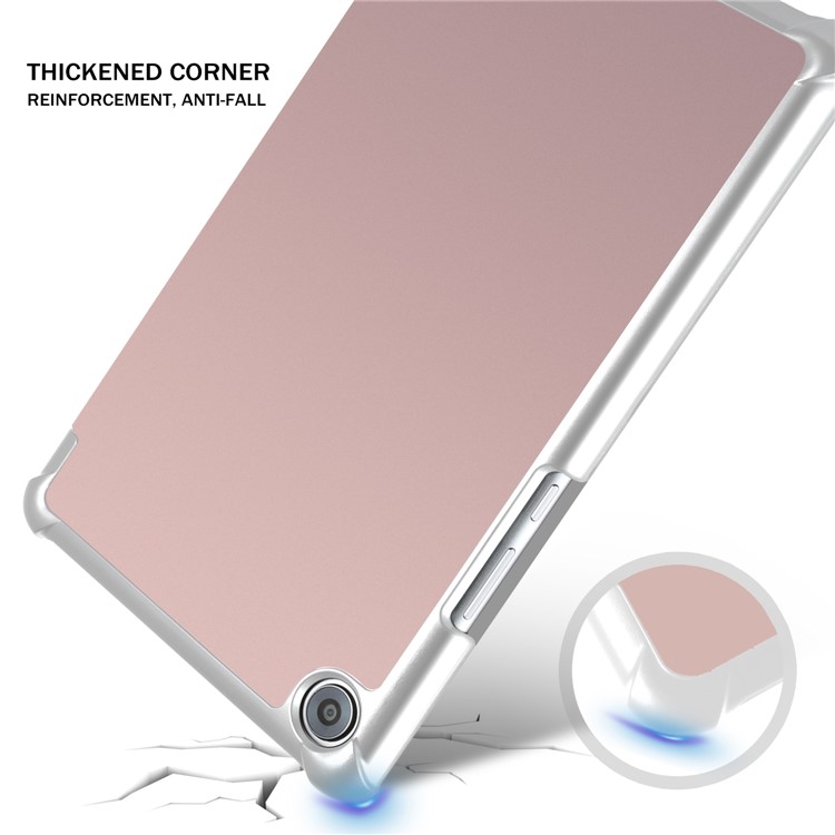 Flip Smart Leather Tri-fold Stand Protector Cover for Huawei MediaPad M5 8 - Rose Gold-2