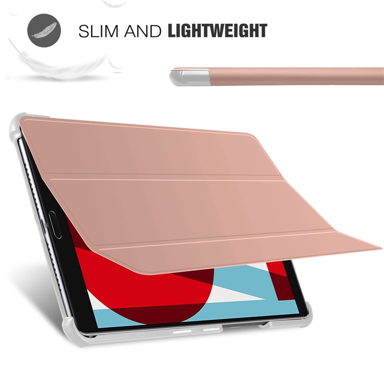 Flip Smart Leather Tri-fold Stand Protector Cover for Huawei MediaPad M5 8 - Rose Gold-5