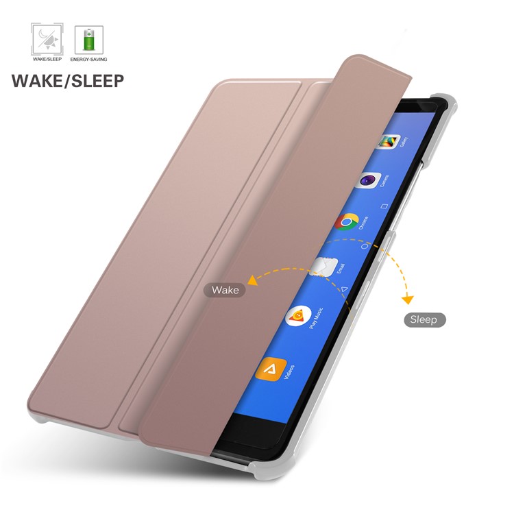 Flip Smart Leather Tri-fold Stand Protector Cover for Huawei MediaPad M5 8 - Rose Gold-6